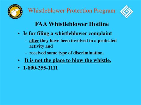 faa whistleblower hotline.